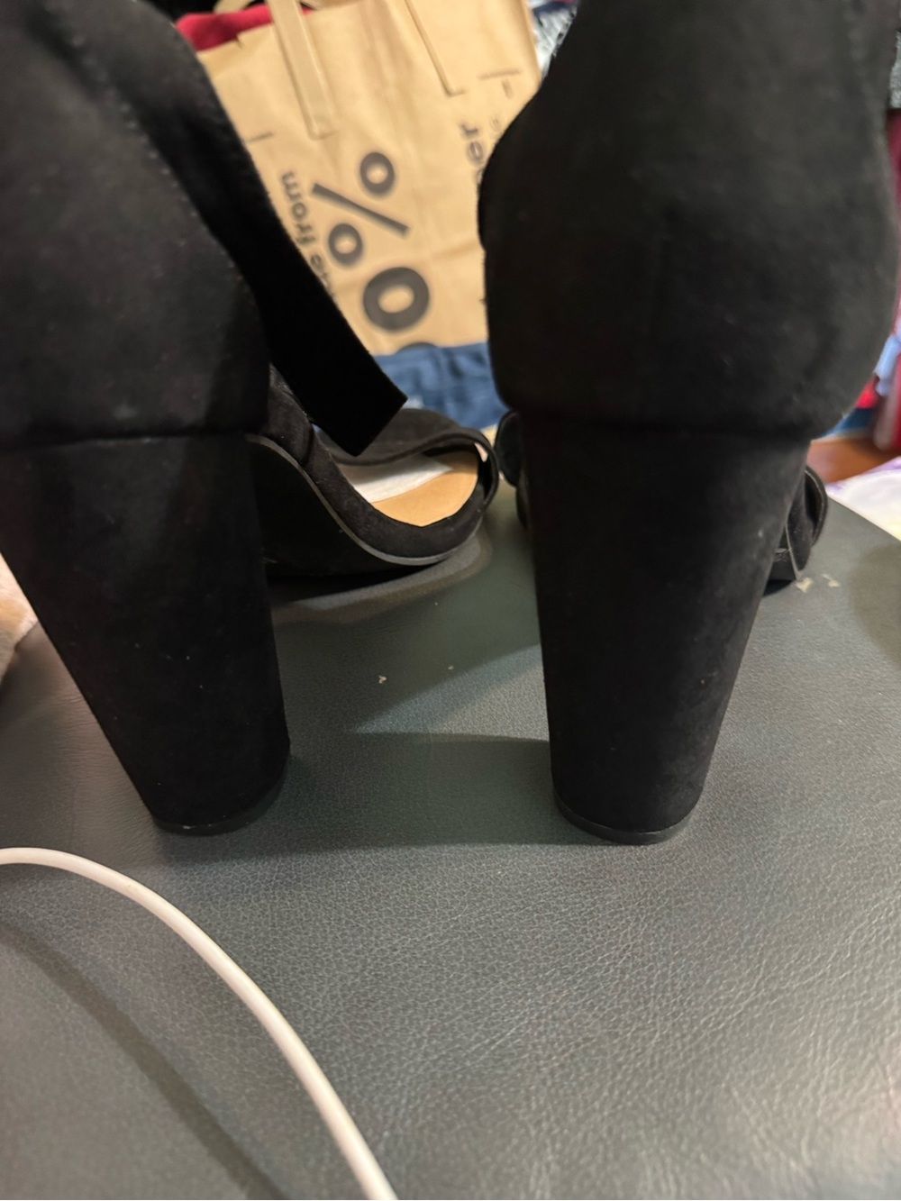 Torrid ankle strap Size 11 W sandals with 4 inch heels. Black Suede. New no tag - Picture 8 of 8